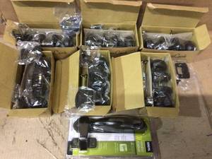 DEAL Security Black Painted Storm and Screen Door Pull Handle Set with Back Plate Customer Returns See Pictures