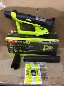 RYOBI ONE 18V 90 MPH 200 CFM Cordless Battery Leaf BlowerSweeper (Tool Only) Customer Returns See Pictures