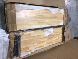 Lot of 2 72 in. Solid Wood Work Surface for Regular Duty Welded Steel Garage Storage System by Husky Customer Returns See Pictures