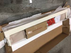 Aberwell Ivory Wood Queen Platform Bed (60.55 in. W x 12 in. H) by StyleWell customer Returns See Pictures