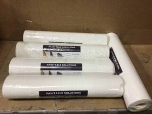 lot 12 image: Brewster Paintable Vinyl Pre-Pasted Washable Wallpaper Roll (Covers 56.4 Sq. Ft.) Customer Returns See Pictures