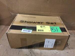 lot 51 image: ELLO&ampALLO 2-Handle 2-Spray of Rain Shower Faucet and Handheld Shower Combo Kit with 8 in. Shower Head in Bronze (Valve Included) Customer Returns See Pictures