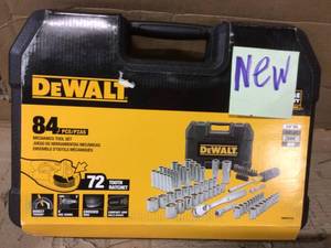 lot 56 image: DEWALT Mechanics Tool Set (84-Piece) Customer Returns See Pictures