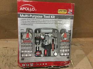 lot 60 image: Apollo Multi-Purpose Tool Kit (79-Piece) Customer Returns See Pictures