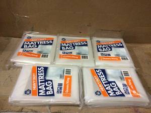 lot 61 image: Pratt Retail Specialties 100 in. x 94 in. x 10 in. Heavy-Duty Queen and King Mattress Bag Customer Returns See Pictures