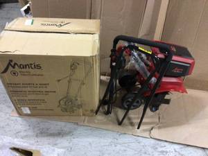 lot 82 image: Mantis 12 in. 9 Amp Corded Electric TillerCultivator with 3-Position Wheels Customer Returns See Pictures