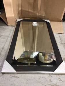 lot 86 image: Large Rectangle Distressed Black W Silver Beveled Glass Contemporary Mirror (54.5 in. H x 30.5 in. W) Customer Returns See Pictures