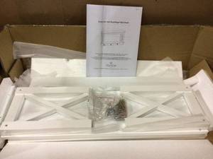 lot 6 image: RiverRidge Home Products X-frame Bathroom Wall Shelf - White Customer Returns See Pictures