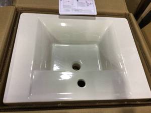 lot 11 image: Boulevard 5 in. Pedestal Sink Basin in White Customer Returns See Pictures