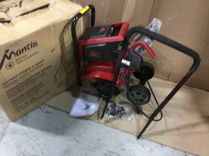 lot 15 image: Mantis 12 in. 9 Amp Corded Electric TillerCultivator with 3-Position Wheels Customer Returns See Pictures