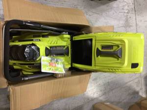 lot 19 image: RYOBI 16 in. 13 Amp Corded Electric Walk Behind Push Mower Customer Returns See Pictures
