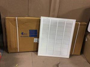 lot 25 image: Venti Air 20 in. Wide x 25 in. High Return Air Filter Grille of Steel in White Customer Returns See Pictures