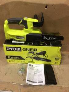 lot 30 image: RYOBI ONE 18V 8 in. Cordless Battery Pruning Chainsaw (Tool Only)