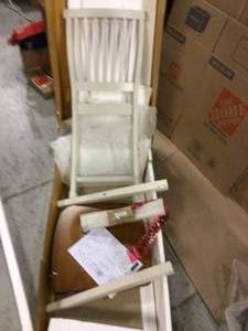 lot 56 image: 24 in. White Bar Stool