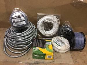 lot 60 image: MIX LOT OF CABLES, HOSE PLUS    Silver Streak Razor Trimmer Line