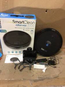 lot 65 image: Ionvac Smartclean 2000 Robovac - Hardwood & Carpet Smart Robotic Vacuum, Controlled via Mobile App or Voice Activated Commands