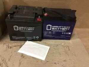 lot 76 image: MIGHTY MAX BATTERY 12-Volt 35 Ah Rechargeable GEL Sealed Lead Acid (SLA) Battery