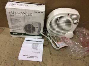 lot 78 image: 1500-Watt Electric Fan Forced Portable Heater