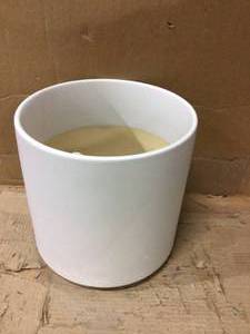 lot 86 image: Peach & Pebble 10 in. White Ceramic Indoor Planter (7 in. to 12 in.)