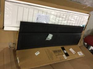 lot 89 image: 14-34 in. x 67 in. Lifetime 2 Equal Raised Panel Vinyl Standard Shutters