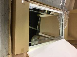 lot 90 image: Large Rectangle Clear Beveled Glass Contemporary Mirror (54 in. H x 24 in. W)