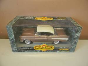 lot 2 image: 118 SCALE DIE-CAST - AMERICAN MUSCLE 1957 CHEVROLET BEL AIR. NEW IN BOX. GREAT PIECE - SEE PICTURES.
