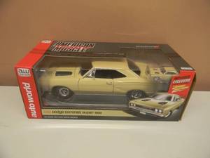 lot 16 image: VERY COOL 118 SCALE DIE-CAST AMERICAN MUSCLE JOHNY LIGHTNING EXCLUSIVE 1969 DODGE CORONET SUPER BEE. NEW IN BOX. GREAT PIECE - SEE PICTURES.