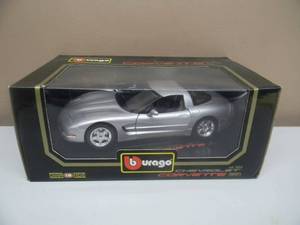 lot 51 image: 118 SCALE DIE-CAST - BURAGO 1997 CHEVROLET CORVETTE - NEW IN BOX - GREAT PIECE - SEE PICTURES