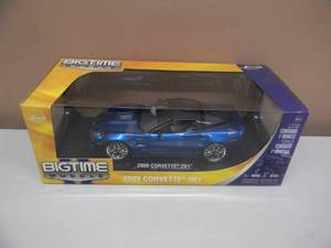 lot 61 image: 118 SCALE DIE-CAST - BIG TIME MUSCLE 2009 CHEVROLET CORVETTE ZR1 - NEW IN BOX - AWESOME, GREAT PIECE - SEE PICTURES