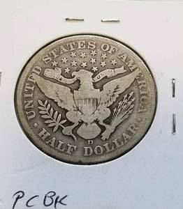 lot 08 image: 1906-D BARBER SILVER HALF DOLLAR