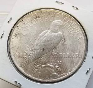 lot 13 image: 1922 PEACE SILVER DOLLAR NICELY TONED AU