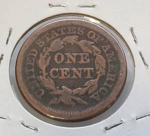 lot 30 image: 1851 US BRAIDED HAIR LARGE CENT
