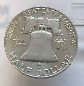 lot 60 image: 1958-D FRANKLIN HALF DOLLAR