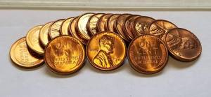 lot 18-A image: BU ROLL OF 1949-D US WHEAT CENTS (50 COINS)