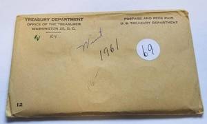 lot 25-A image: 1961 US P&D MINT SET IN ORIGINAL PACKAGING