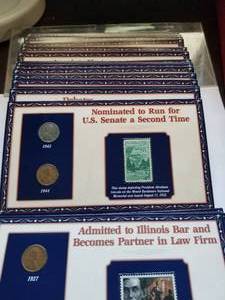 lot 01-A image: INFORMATIVE DATE RUN OF US CENTS 1927-2009 CARDED WITH HISTORICAL STORIES