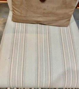 lot 3 image: Armless Striped Upholstered Accent Chair