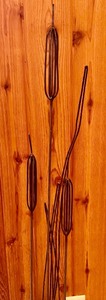 lot 9 image: Metal Cattail Sculpture