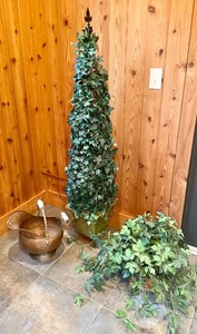 lot 10 image: Faux Ivy Topiary and More