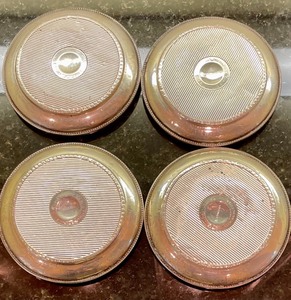 lot 78 image: Crest Silver Company Sterling Coasters