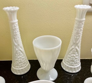 lot 64 image: Marvelous Milk Glass