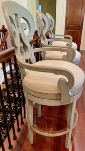 lot 203 image: 3 Beautiful Barstools by Vanguard Furniture