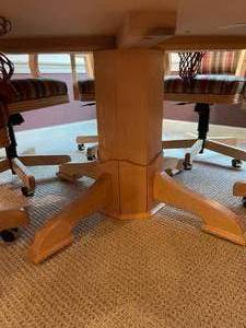 lot 134 image: Wooden Purafee Poker  Billiards Table with 8 Chairs