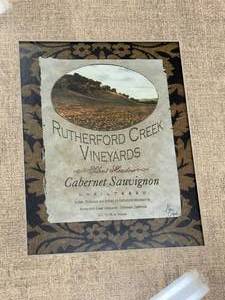 lot 169 image: Rutherford Creek Vineyards Framed Art in Ornate Frame