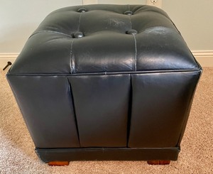 lot 302 image: Black Ottoman