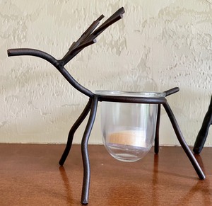 lot 350 image: Whimsical Metal Candle Holders