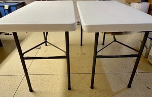 lot 347 image: 2 White Lifetime Tables