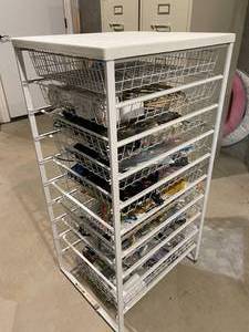 lot 191 image: Lee Rowan Wire 9 Shelf Storage Piece
