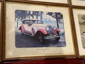 lot 195 image: Vintage Cars Framed Art