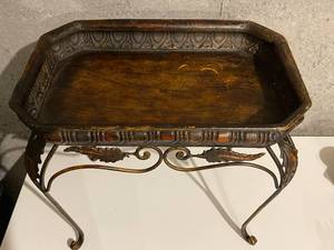 lot 258 image: Ornate Metal Tray Table